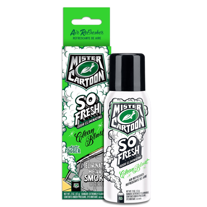 Mister Cartoon So Fresh air freshener and odor eliminator. 